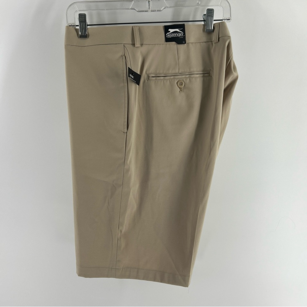 Slazenger Men's Beige Flat Front Shorts